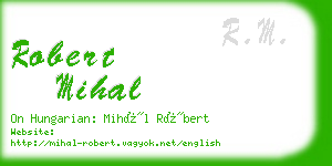 robert mihal business card